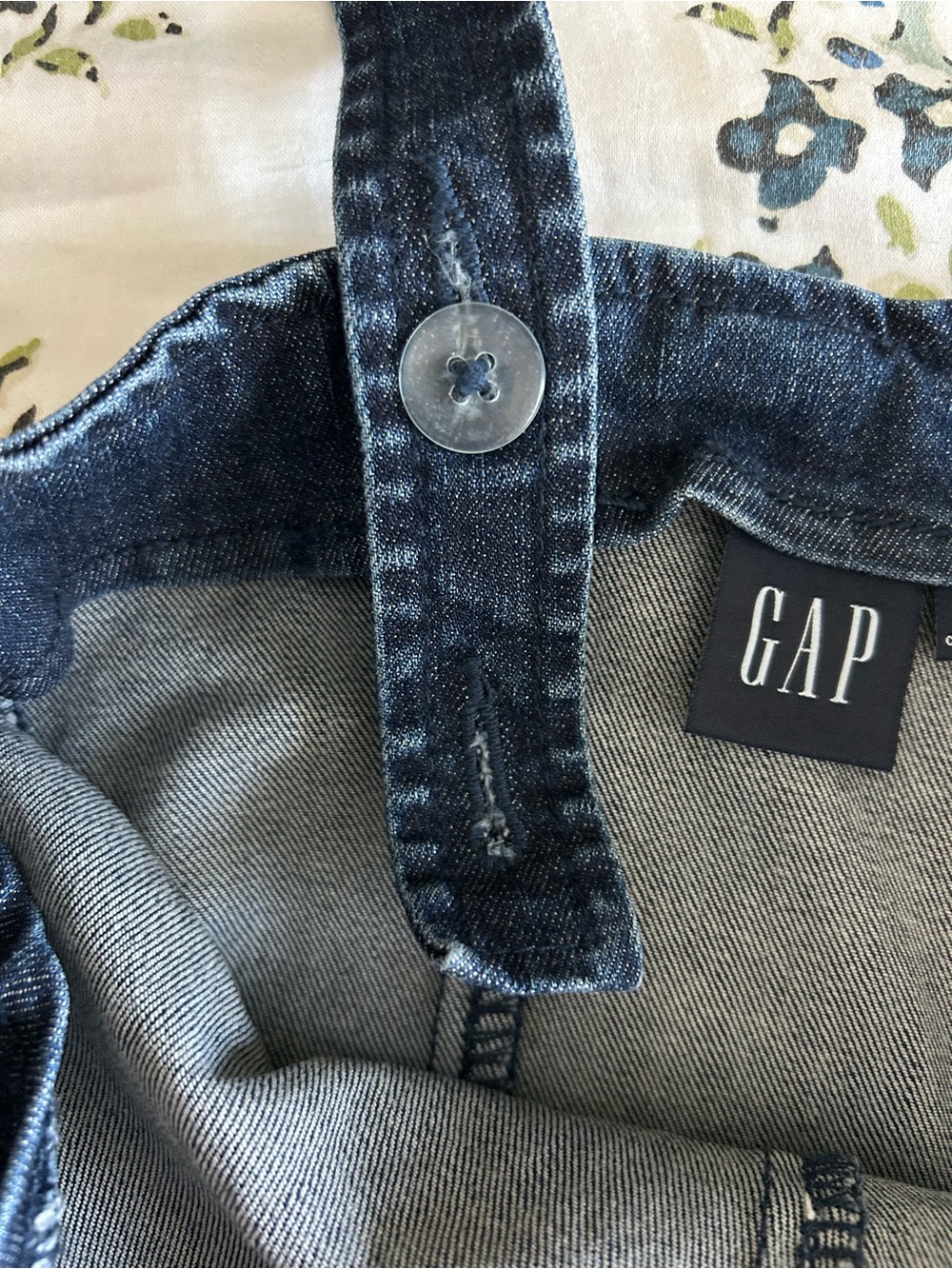 GAP Dark Indigo Denim Jacket with Silver Zipper - Picture 6 of 6